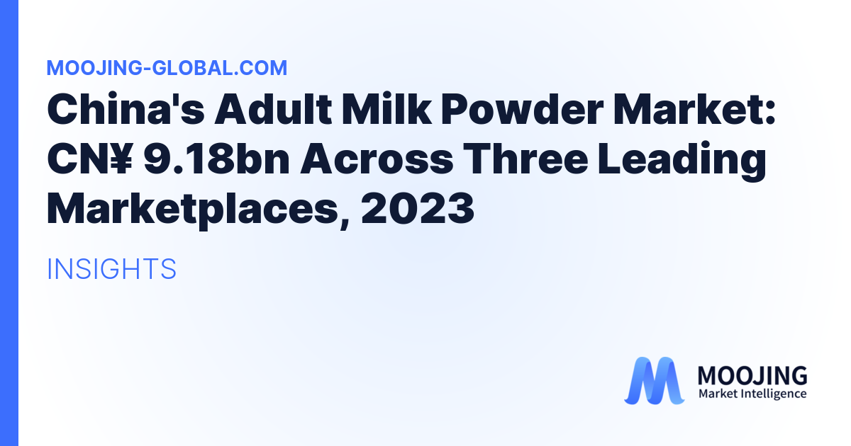 China's Adult Milk Powder Market: CN¥ 9.18bn Across Three Leading Marketplaces, 2023