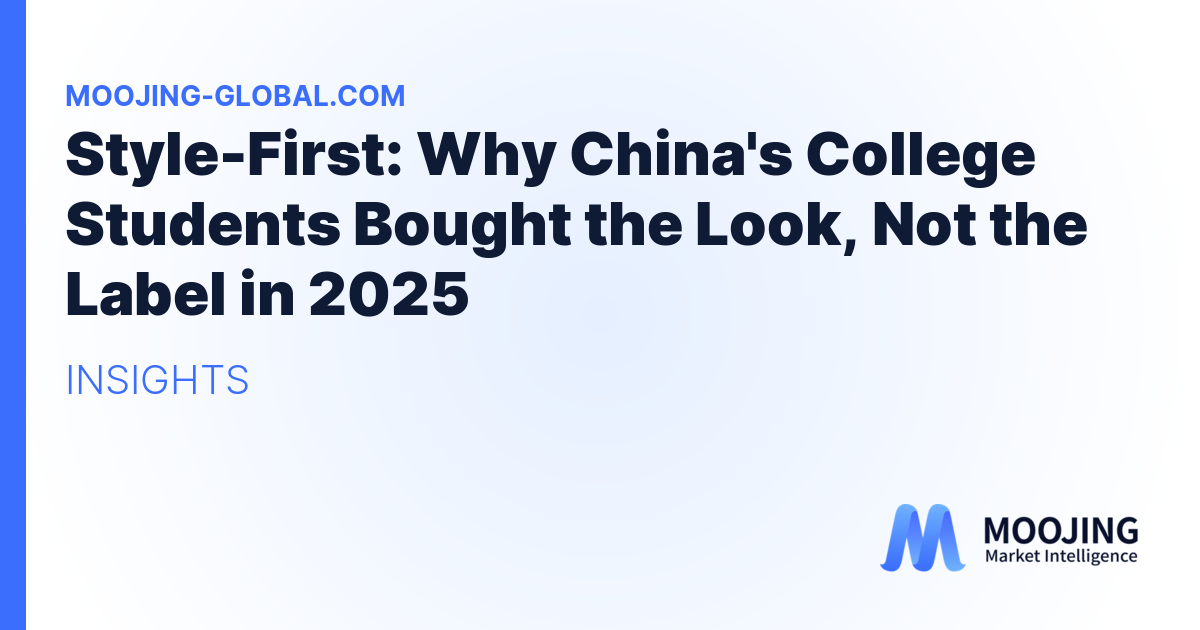 Style-First: Why China's College Students Bought the Look, Not the Label in 2025