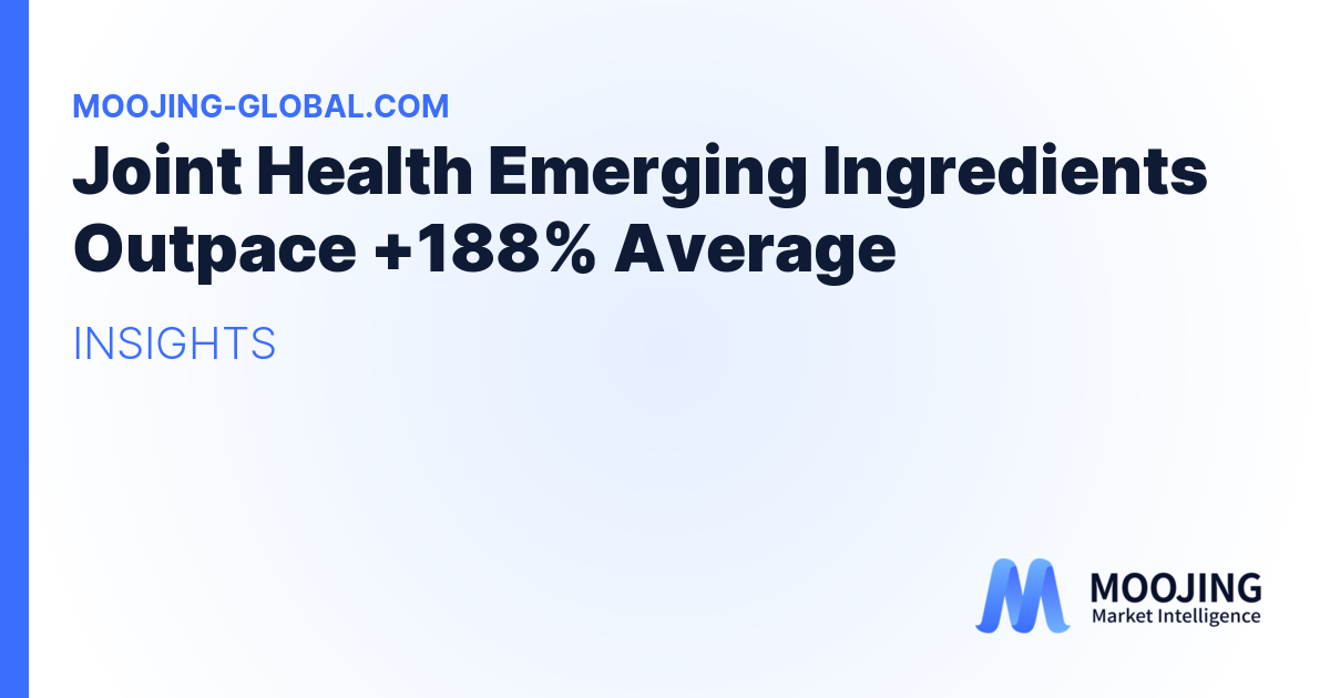 Joint Health Emerging Ingredients Outpace +188% Average