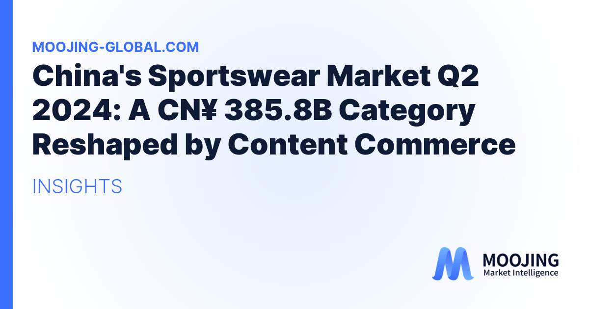 China's Sportswear Market Q2 2024: A CN¥ 385.8B Category Reshaped by Content Commerce