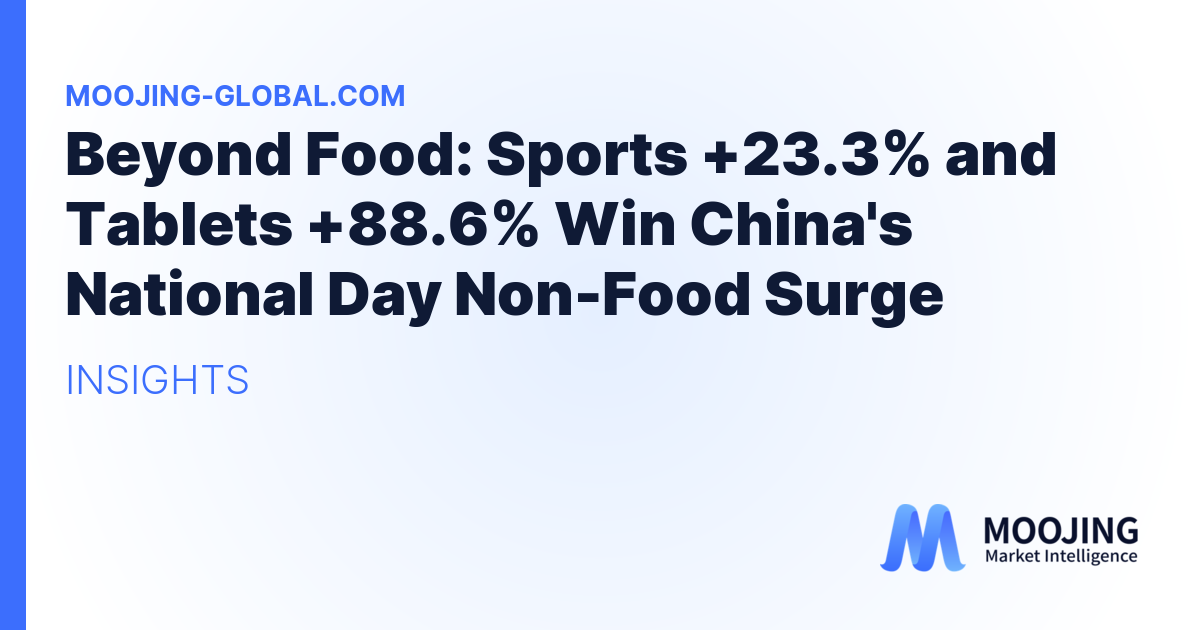 Beyond Food: Sports +23.3% and Tablets +88.6% Win China's National Day Non-Food Surge