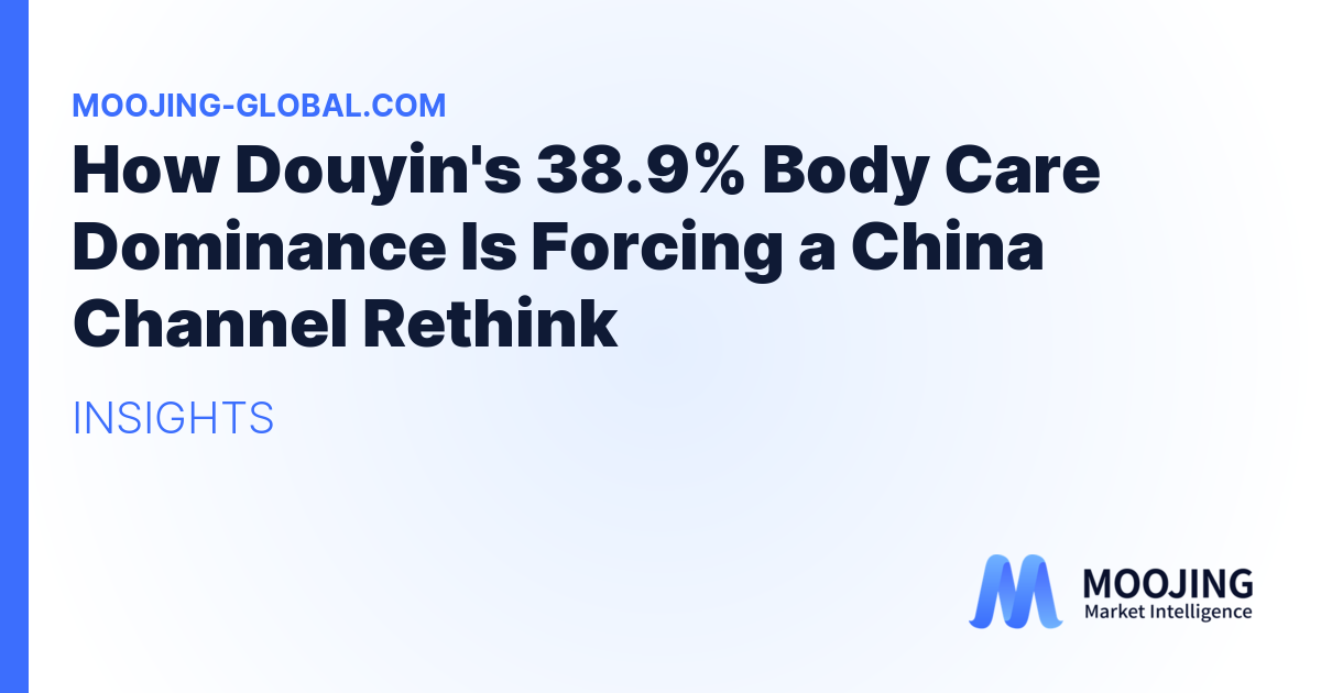 How Douyin's 38.9% Body Care Dominance Is Forcing a China Channel Rethink