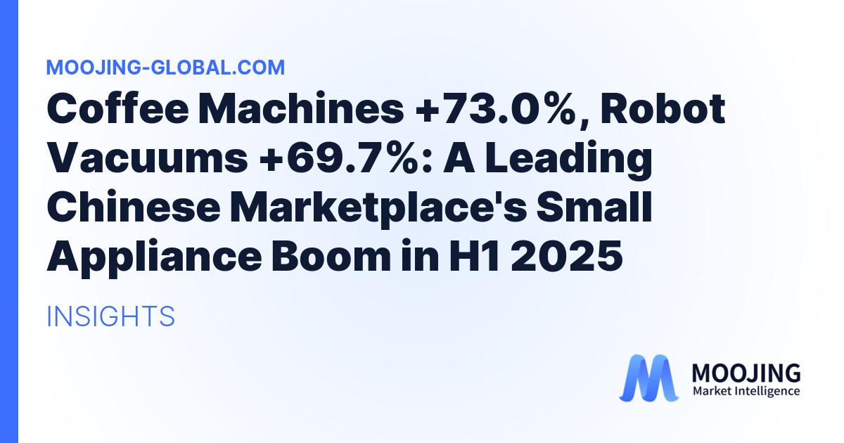 Coffee Machines +73.0%, Robot Vacuums +69.7%: A Leading Chinese Marketplace's Small Appliance Boom in H1 2025