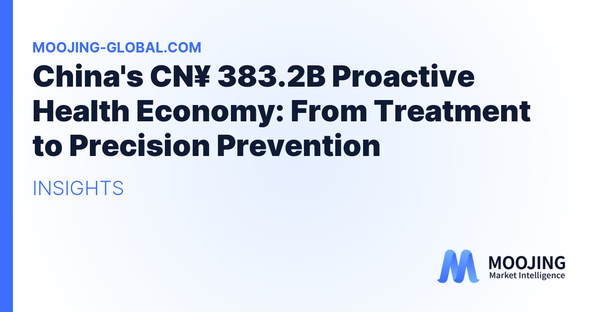 China's CN¥ 383.2B Proactive Health Economy: From Treatment to Precision Prevention