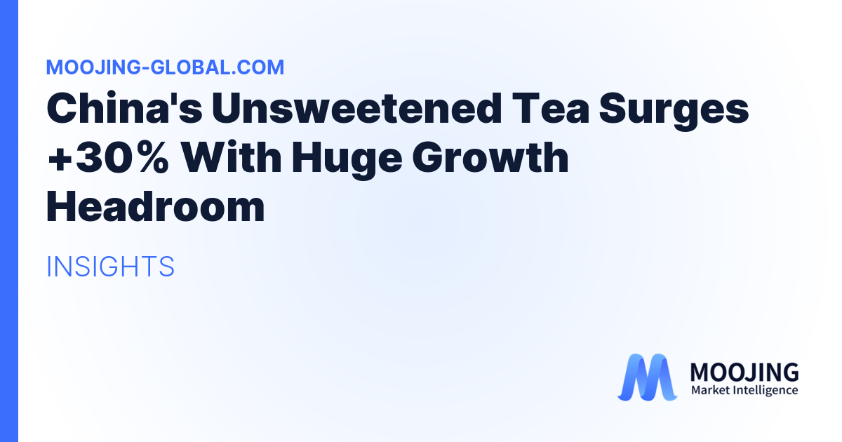 China's Unsweetened Tea Surges +30% With Huge Growth Headroom